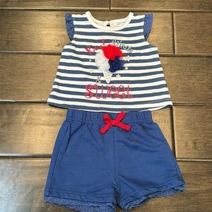 💜3/$15 Cutie Pie “Red White & Sweet” Shorts Outfit